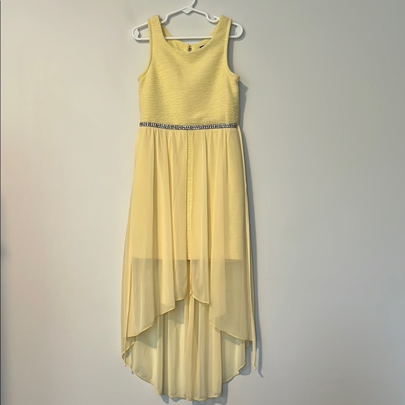 Crystal Doll Yellow Formal Dress with Silver Accents‎ - Picture 1 of 8